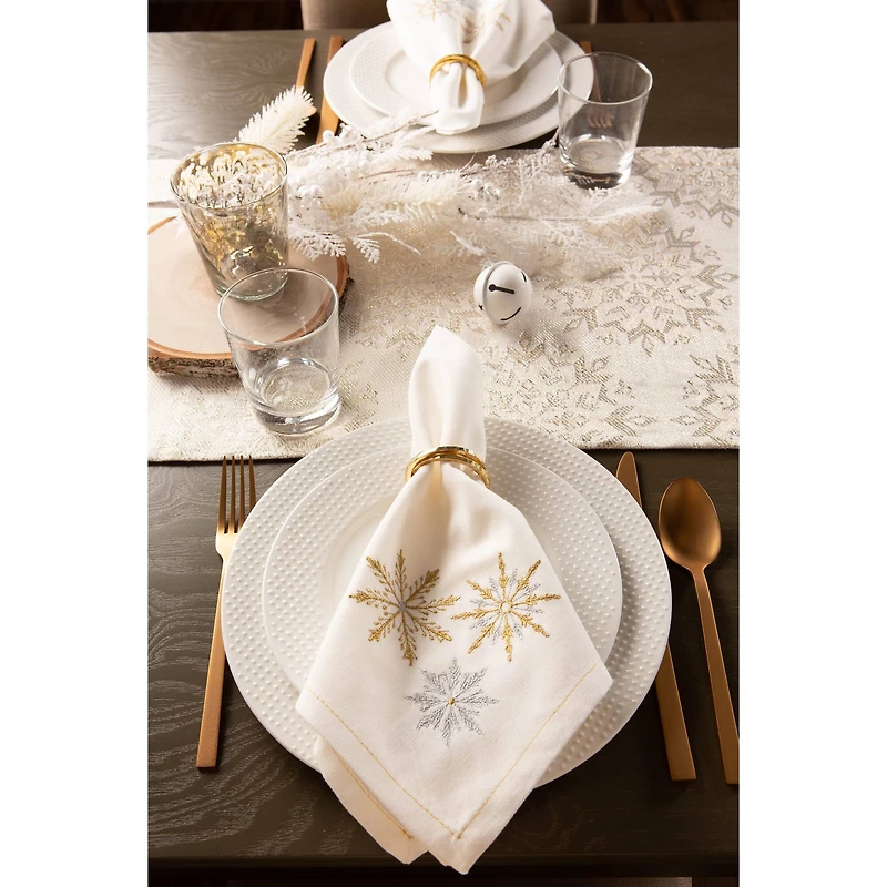 DII® 72'' Winter Sparkle Jacquard Table Runner
