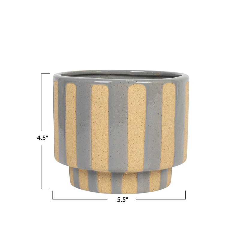 Hello Honey® 5.5" Lilac Round Stoneware Planter