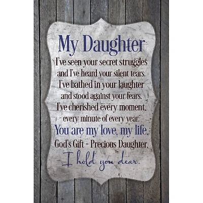 New Horizons My Daughter Wood Plaque