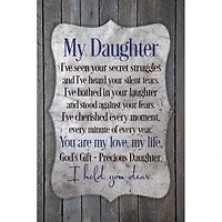 New Horizons My Daughter Wood Plaque