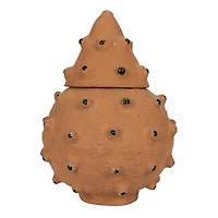 Hello Honey® Decorative Paper Mâché Canister with Glass Marble Accent