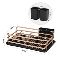NEX™ Rose Gold Aluminum Compact Dish Drying Rack