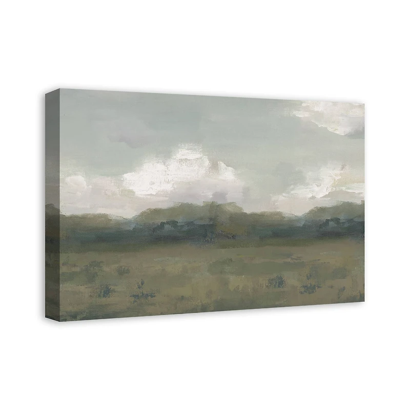Moody Green Landscape Canvas Wall Art