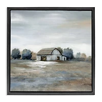 Stupell Industries Countryside Barn Neutral Tones Floater Framed Art