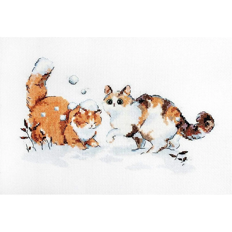 LetiStitch Winter Kitties Counted Cross Stitch Kit