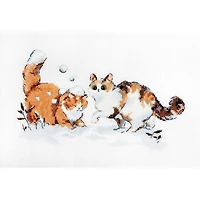 LetiStitch Winter Kitties Counted Cross Stitch Kit