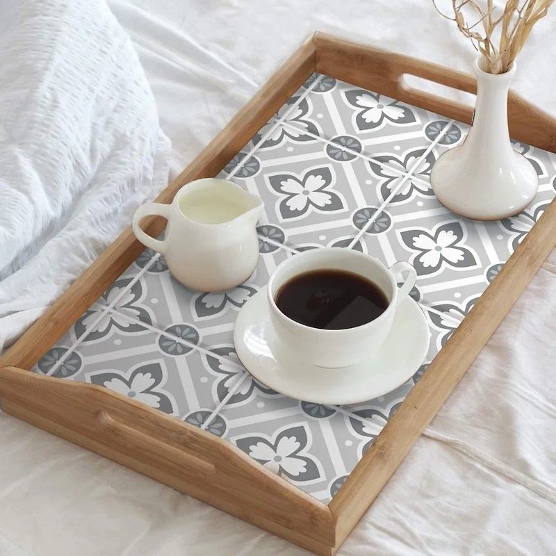 RoomMates Galway Gray Tile Backsplash Peel & Stick Giant Decals