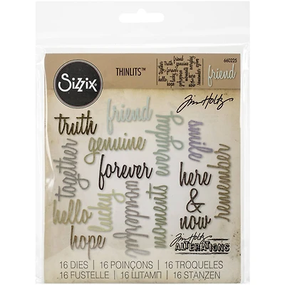 Sizzix® Thinlits® Friendship Script Words Die Set by Tim Holtz®