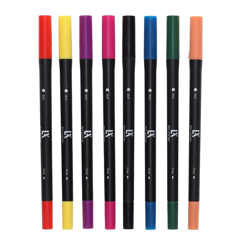 Leisure Arts® Bright & Bold Dot Art Pad & Marker Set