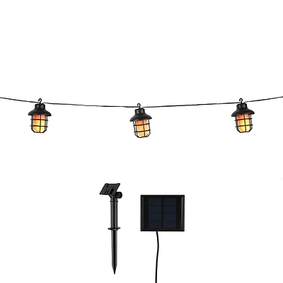 10ct. Orange Flickering LED Solar String Lights by Ashland®