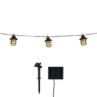 10ct. Orange Flickering LED Solar String Lights by Ashland®