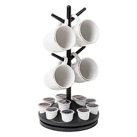 Mind Reader Anchor Collection Black Single Serve Pod Organizer & Mug Tree