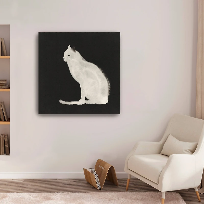 Midnight Cat Canvas Giclee