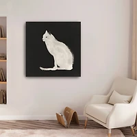 Midnight Cat Canvas Giclee