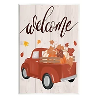 Stupell Industries Welcome Country Pumpkin Truck Wall Plaque Art