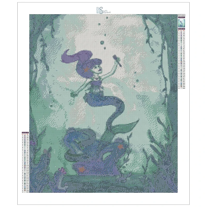 Sparkly Selections Mermaid - Local Utah Artist Rachel H. Diamond Painting Kit