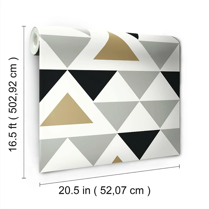 RoomMates Geometric Triangle Peel & Stick Wallpaper