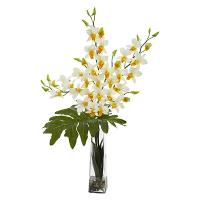 33" Dendrobium Tropical Orchid Arrangement in Vase