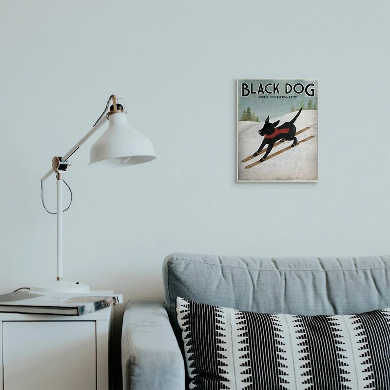Stupell Industries Black Dog Ski Company Wall Plaque