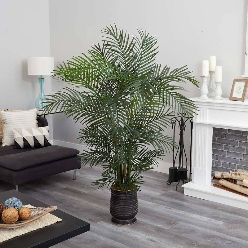 5.4ft. Areca Artificial Palm Tree in Decorative Planter