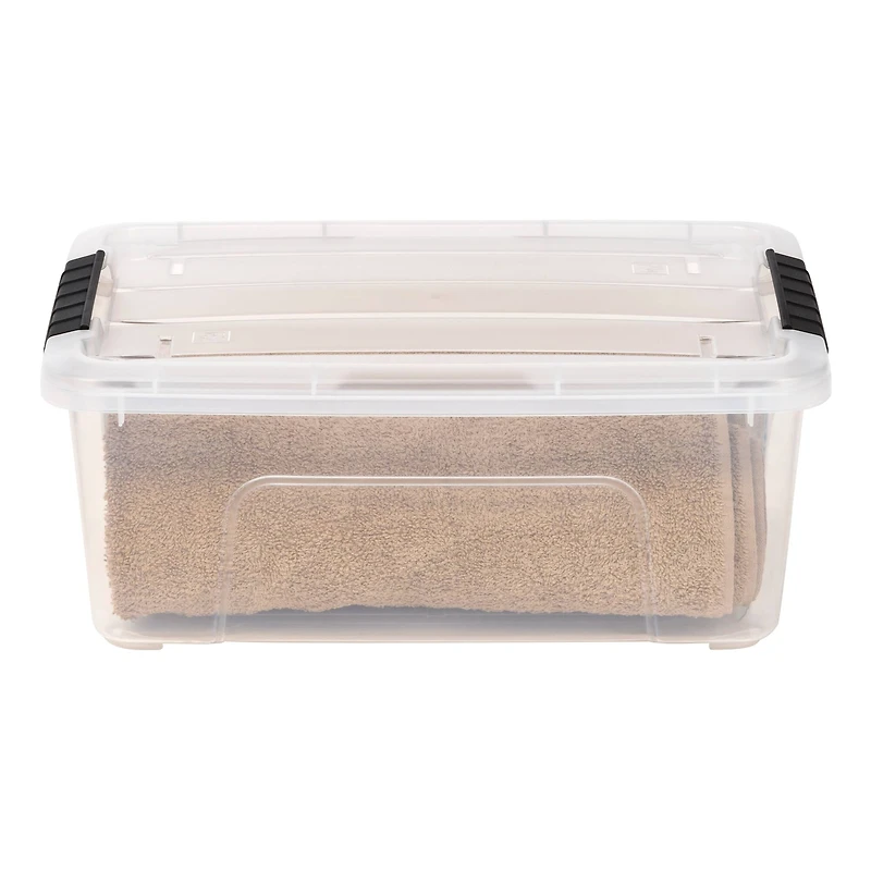 IRIS® 13.5qt. Buckled Clear Boxes with Clear Buckle Lids, 6ct.