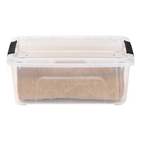 IRIS® 13.5qt. Buckled Clear Boxes with Clear Buckle Lids, 6ct.