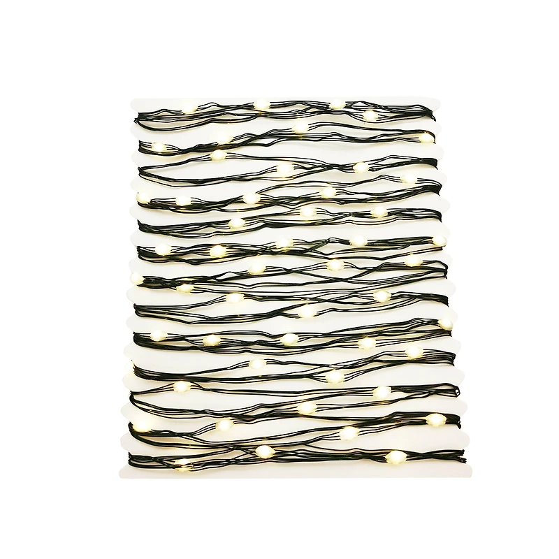 100ct. Warm White LED Bead String Lights on Green Wire by Ashland®