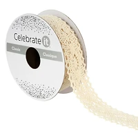 12 Pack: 1" x 2yd. Lace Trim Ribbon by Celebrate It®