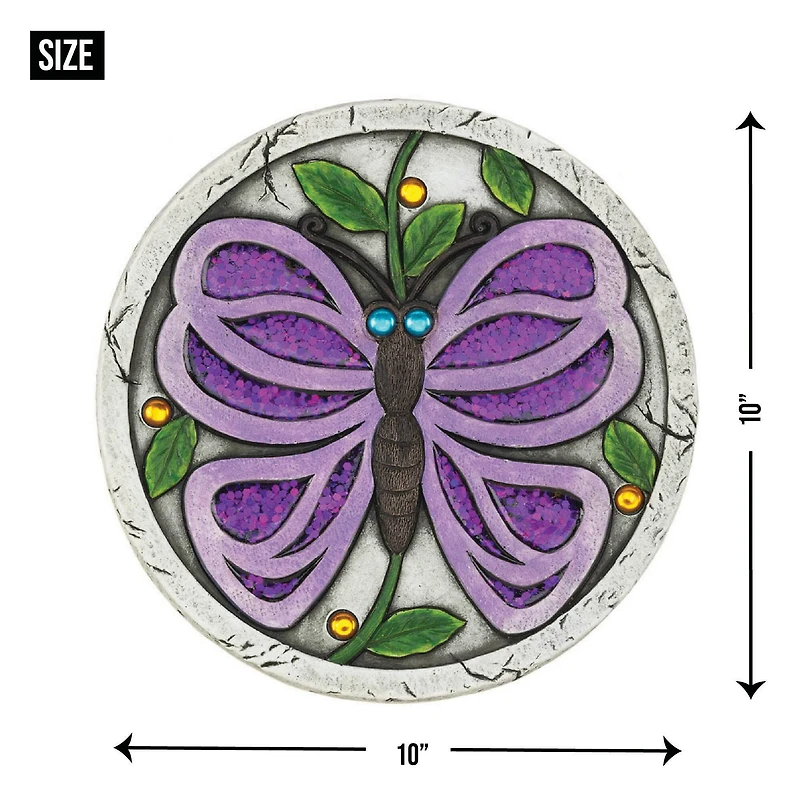 Purple Butterfly Garden Stepping Stone