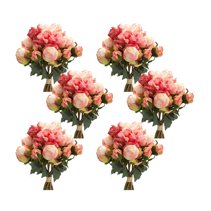 Pink Peony Bouquet Set