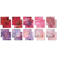 Craft Consortium Double-Sided Paper Pad 12" x 12" 30 ct. Ink Drops - Rose, 20 Designs