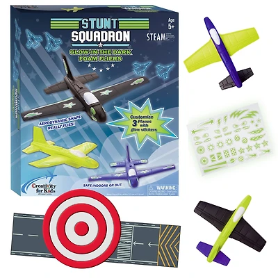 Creativity for Kids® Stunt Squadron™ Glow-in-the-Dark Foam Flier Kit