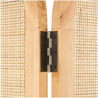 6ft. Brown Wood Room Divider Screen