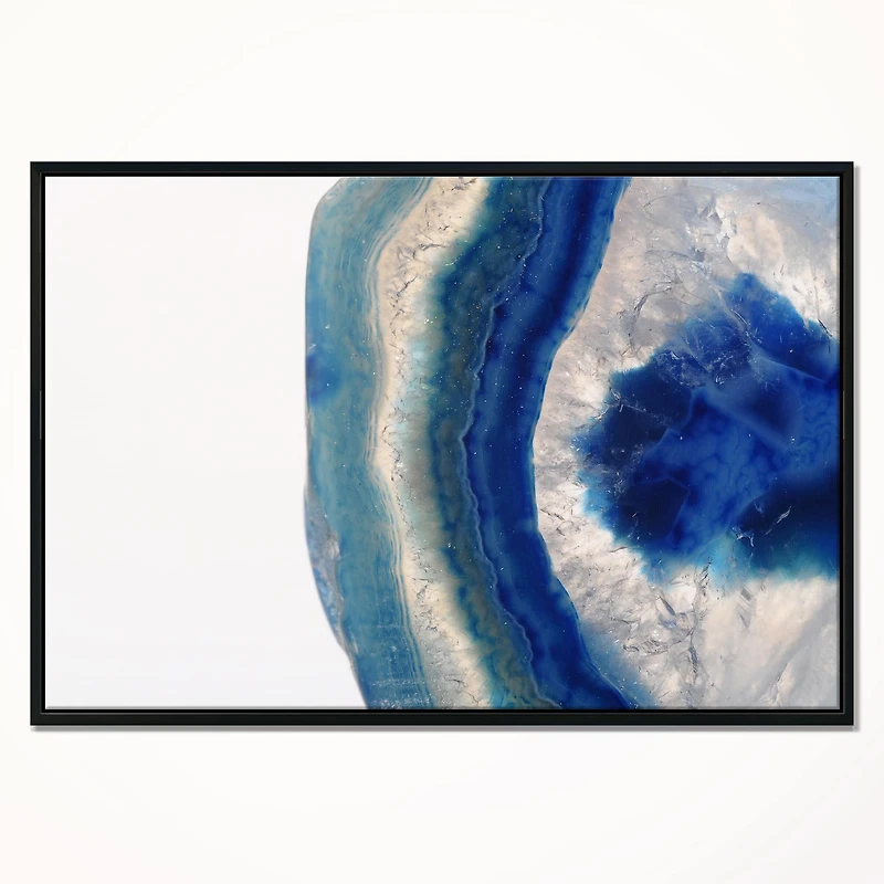 Designart - Macro of Blue Agate Stone