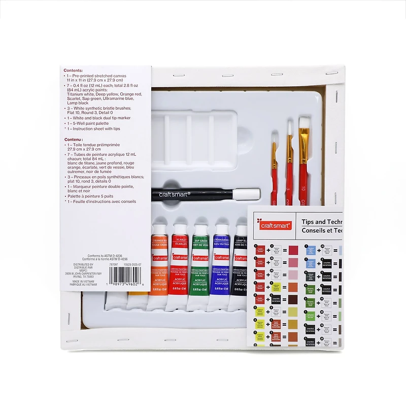 11" x 11" Santa Canvas Painting Kit by Artist's Loft™