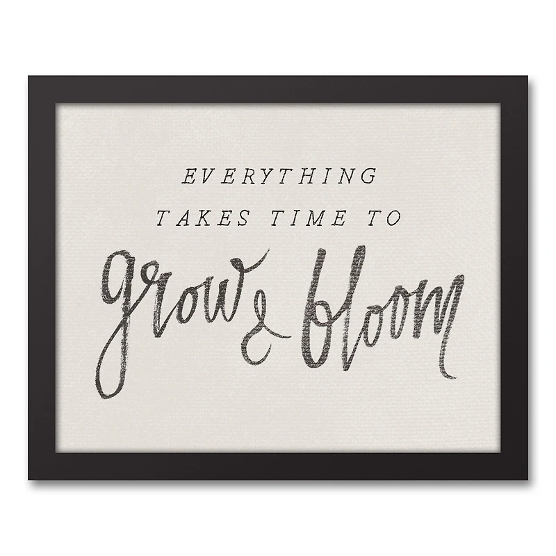 Everything Takes Time 15.73" x 12.73" Black Framed Canvas