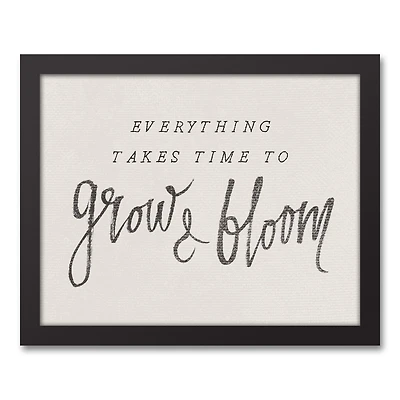 Everything Takes Time 15.73" x 12.73" Black Framed Canvas