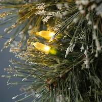 Glitzhome® 3ft Pre-Lit Frosted Greenery Pinecones Christmas Teardrop, LED Lights and Timer