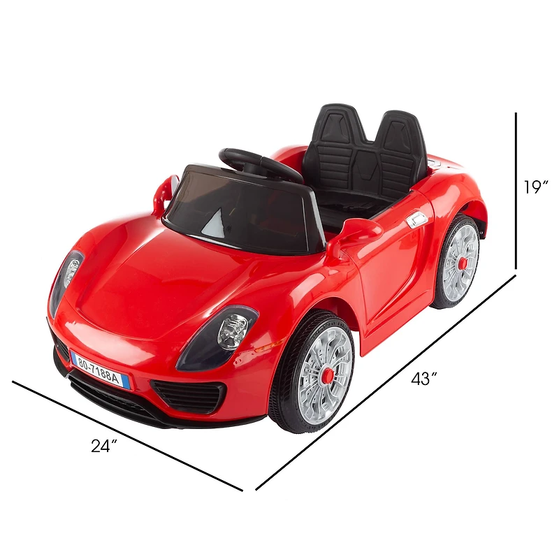Toy Time Red Battery Powered Ride-On Sports Car