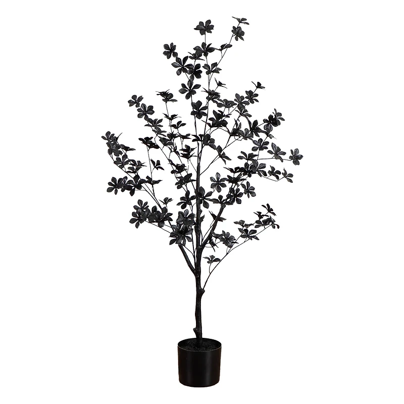 4ft. Artificial Halloween Black Enkianthus Tree