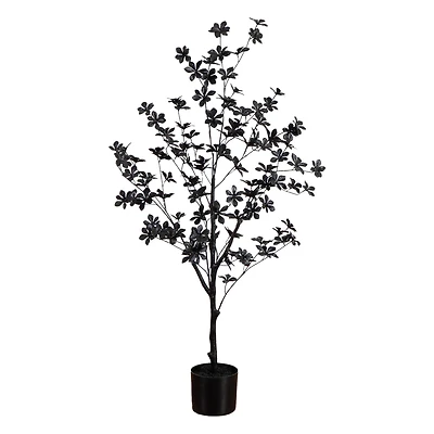 4ft. Artificial Halloween Black Enkianthus Tree