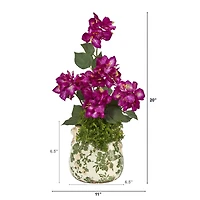 20'' Purple Bougainvillea Arrangement in Floral Vase
