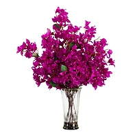 2.5ft. Purple Bougainvillea Arrangement in Glass Vase