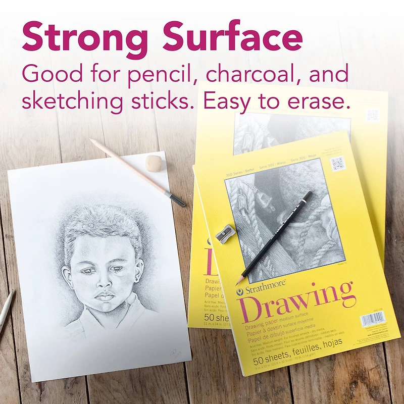 Strathmore® 300 Series Drawing Paper Pad, 22" x 30"