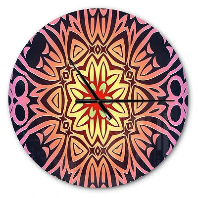 Designart 'Abstract Geometric Flower Modern Wall Clock
