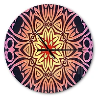 Designart 'Abstract Geometric Flower Modern Wall Clock