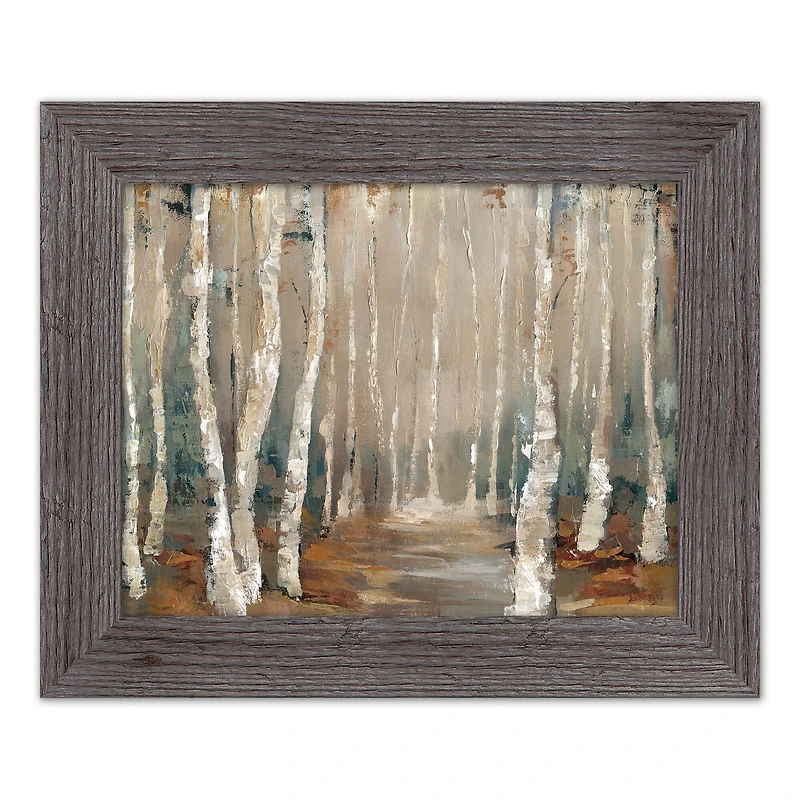 Birch Tree Landscape Western 14" x 11" Framed Print