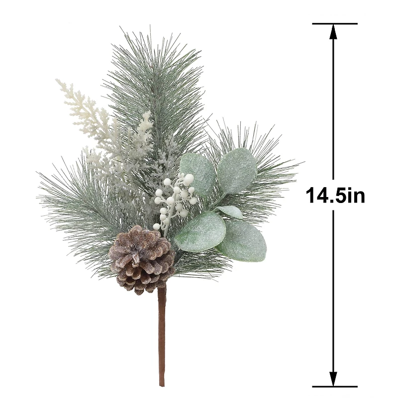14.5" White Iced Pine, Eucalyptus & Berry Pick by Ashland®