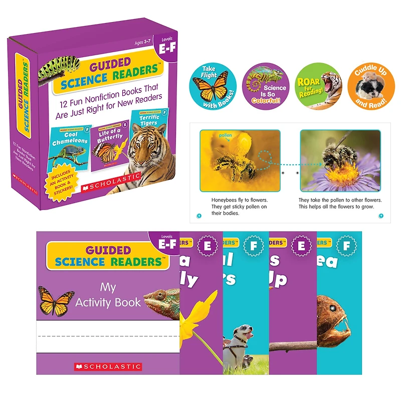 Scholastic Teaching Resources Guided Science Readers Levels E-F Parent Pack Book Set, 12ct.