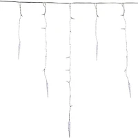 LED Ice Pillars Christmas Icicle Light Set - Pure White - 29' Clear Wire - 360ct